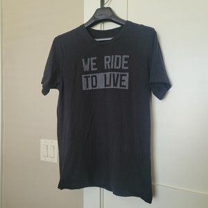 CycleBar Unisex/Men's tee shirt with We Ride to Live logo